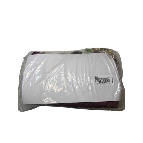 Badgley Mischka Plum Quilted Crossbody | Gold Chain | NWT | $129 MSRP - Picture 7 of 8